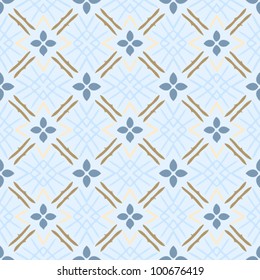 Seamless floral ornamental vintage pattern background vector illustration