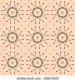 Seamless floral ornamental vintage pattern background vector illustration