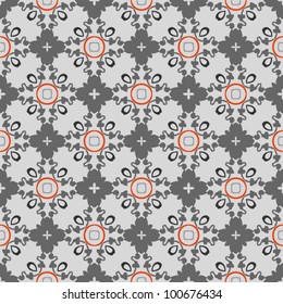 Seamless floral ornamental vintage pattern background vector illustration