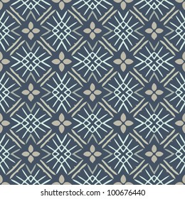 Seamless floral ornamental vintage pattern background vector illustration