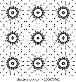 Seamless floral ornamental vintage pattern background vector illustration