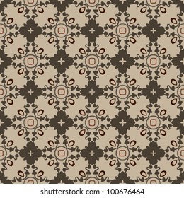 Seamless floral ornamental vintage pattern background vector illustration