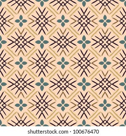 Seamless floral ornamental vintage pattern background vector illustration