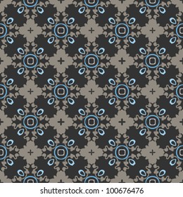 Seamless floral ornamental vintage pattern background vector illustration