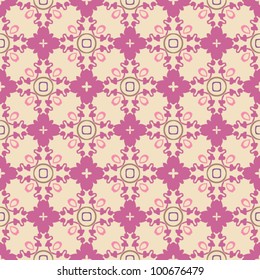 Seamless floral ornamental vintage pattern background vector illustration