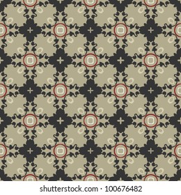 Seamless floral ornamental vintage pattern background vector illustration