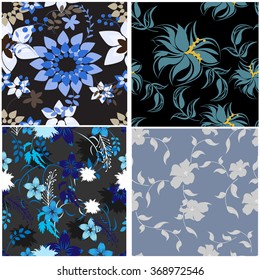 Seamless Floral Ornate Multicolor Pattern. Very Cute Background Design. Ideal for Textile Print and Decorative Wallpaper. Vector Illustration.