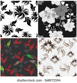 Seamless Floral Ornate Multicolor Pattern. Very Cute Background Design. Ideal for Textile Print and Decorative Wallpaper. Vector Illustration.