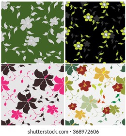 Seamless Floral Ornate Multicolor Pattern. Very Cute Background Design. Ideal for Textile Print and Decorative Wallpaper. Vector Illustration.