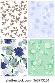Seamless Floral Ornate Multicolor Pattern. Very Cute Background Design. Ideal for Textile Print and Decorative Wallpaper. Vector Illustration.