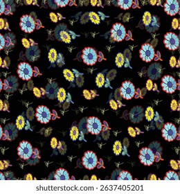 Seamless floral ornate pattern design.