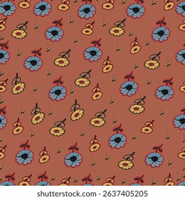 Seamless floral ornate pattern design.
