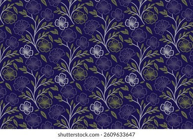 seamless floral outline pattern with rose sketches and hand drawn flowers for textile fashion wrapping and bedsheets

