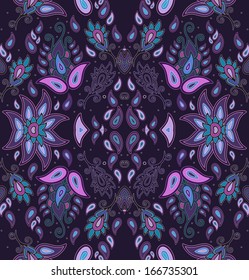 Seamless floral paisley pattern
