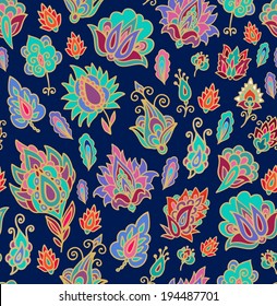 Seamless floral paisley pattern