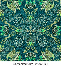 Seamless floral paisley pattern