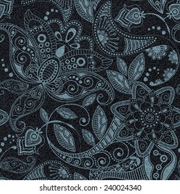 Seamless floral paisley pattern