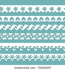 seamless floral paper borders