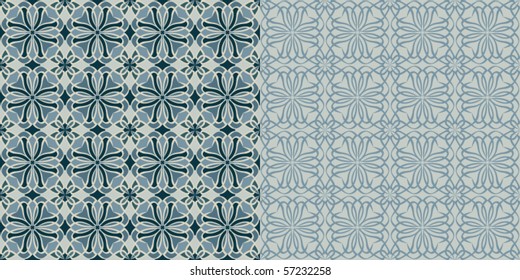 seamless floral pattern in 2 color variations