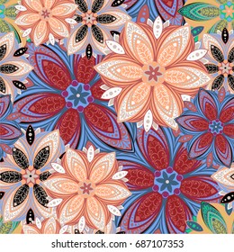 Seamless floral pattern.