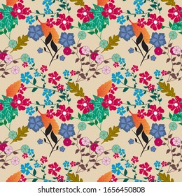  Patrón floral sin soldadura que se puede imprimir para paños, manteles, mantas, pantalones, vestidos, carteles, papeles.