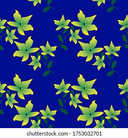 Patrón floral sin soldadura capaz de imprimir para paños, manteles, mantas, camisas, vestidos, carteles, papeles.