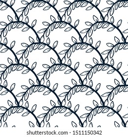 Seamless floral pattern with abstarct floral elements. Creative floral texture for fabric, wrapping, textile, wallpaper, apparel. Vector illustration