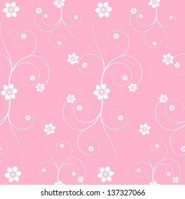 Seamless floral pattern, abstract background.