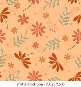 Seamless Floral Pattern Abstract Background.