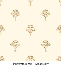Seamless floral pattern. Abstract bouquet, minimalistic ornament on a light background