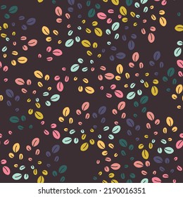 Seamless floral pattern with abstract colored leaves. Print for textile, wallpaper, covers, surface. For fashion fabric.