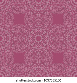 Seamless floral pattern, abstract decorative shapes. Vector illustration. For design, fabric, interior, textile