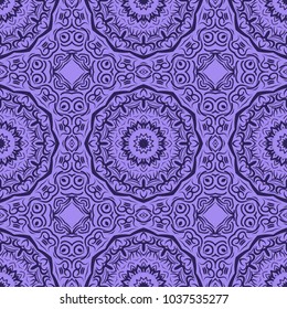 Seamless floral pattern, abstract decorative shapes. Vector illustration. For design, fabric, interior, textile
