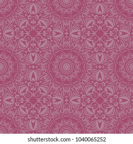 Seamless floral pattern, abstract decorative shapes. Vector illustration. For design, fabric, interior, textile