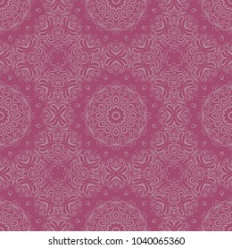 Seamless floral pattern, abstract decorative shapes. Vector illustration. For design, fabric, interior, textile