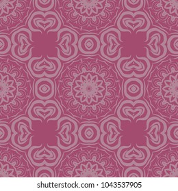 Seamless floral pattern, abstract decorative shapes. Vector illustration. For design, fabric, interior, textile