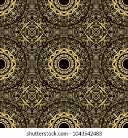 Seamless floral pattern, abstract decorative shapes. Vector illustration. For design, fabric, interior, textile