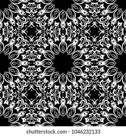 Seamless floral pattern, abstract decorative shapes. Vector illustration. For design, fabric, interior, textile