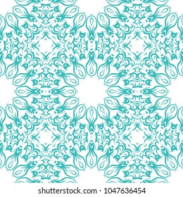 Seamless floral pattern, abstract decorative shapes. Vector illustration. For design, fabric, interior, textile