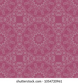 Seamless floral pattern, abstract decorative shapes. Vector illustration. For design, fabric, interior, textile