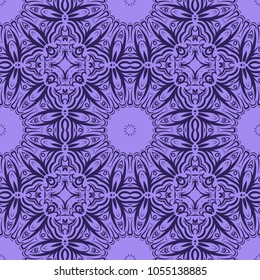 Seamless floral pattern, abstract decorative shapes. Vector illustration. For design, fabric, interior, textile