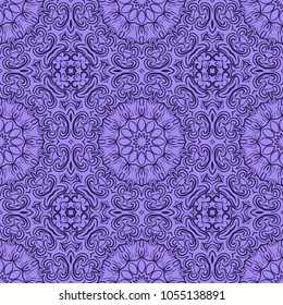 Seamless floral pattern, abstract decorative shapes. Vector illustration. For design, fabric, interior, textile