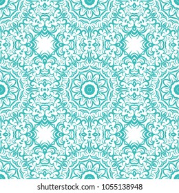 Seamless floral pattern, abstract decorative shapes. Vector illustration. For design, fabric, interior, textile