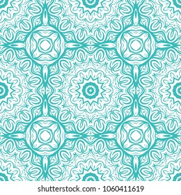 Seamless floral pattern, abstract decorative shapes. Vector illustration. For design, fabric, interior, textile
