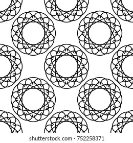 Seamless floral pattern. Abstract decorative flowers silhouettes. Vector clip art.