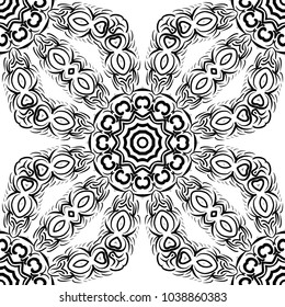 Seamless floral pattern. Abstract design for wallpaper, textile print, interior design. Vector