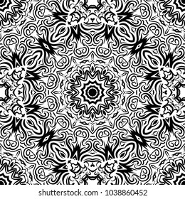 Seamless floral pattern. Abstract design for wallpaper, textile print, interior design. Vector