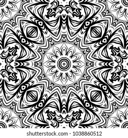 Seamless floral pattern. Abstract design for wallpaper, textile print, interior design. Vector