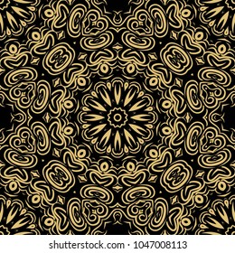 Seamless floral pattern. Abstract design for wallpaper, textile print, interior design. Vector