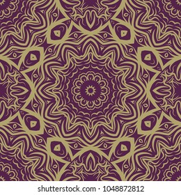 Seamless floral pattern. Abstract design for wallpaper, textile print, interior design. Vector